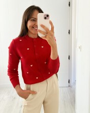 Chaqueta corazón bordado