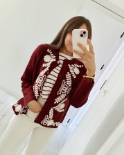 Cardigan bordado