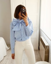 Blusa lazada azul