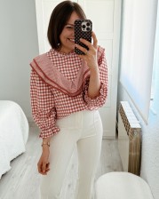 Blusa vichy coral