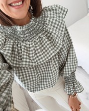 Blusa vichy verde