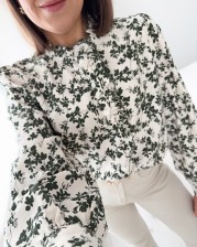 Blusa florecitas verdes